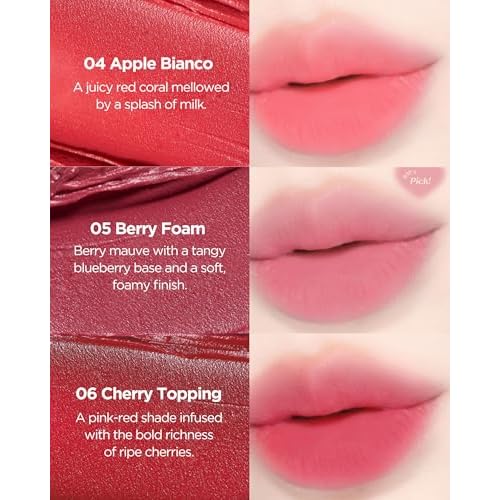 THESAEM Saemmy's Crema Velvet Tint - 01 Caramel Whip Nude Beige - Korean Velvet Lip Tint Creamy Comfort Plumping Formula - Blurred Finish Long-Lasting Smooth Lips, 0.14 fl.oz.
