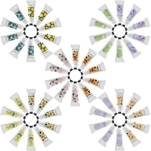BODY & EARTH 50 Pack Lotion Bulk Hand Lotion Mini Lotion Bulk Set Small Gifts for Women Hand Lotion Travel Size Mother's Day Gifts Bridesmaid Gifts