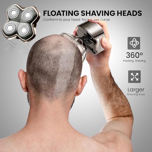 Replacement Blade Shaver PRO 2 Head for Electric Shaver Compatible with Skull Pitbull, Butterfly Kiss PRO & Palm Shavers (3Pack)