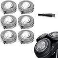 SH50/52 Replacement Heads Compatible with Philips Series 5000 Electric Shavers, SH50 Blades Heads Compatible with Norelco Series 5000 Razors PT8xx, PT7xx, AT8xx, AT7xx, 6 Pack with Brush