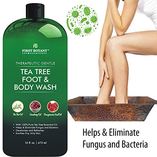 First Botany 100% Natural Tea, Tree Body & Foot Wash, Fights with Corns, Calluses, Dandruff & Warts, Nail Issues, Athletes Foot, Acne treatment, Eczema & Body Odor, Jock Itch