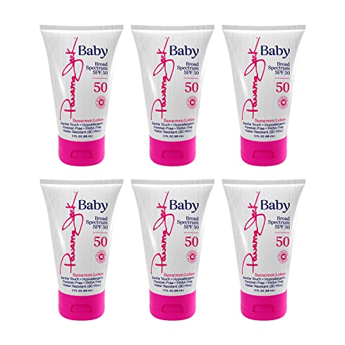 Panama Jack Baby Sunscreen Lotion - SPF 50, Broad Spectrum UVA/UVB Protection, Hypoallergenic, PABA, Paraben, Gluten & Cruelty Free, 3 FL OZ (Pack of 6)
