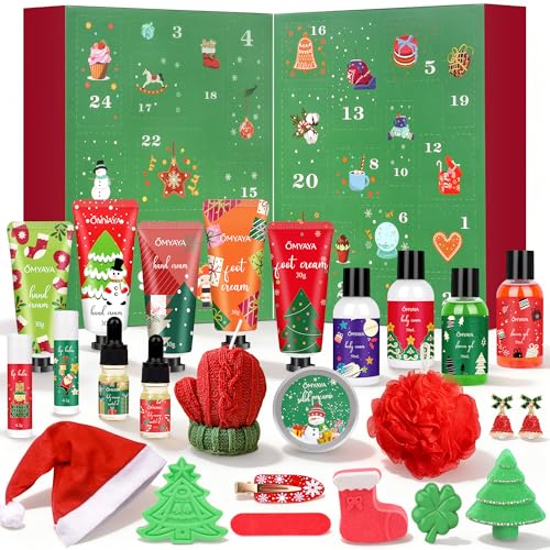Skincare Advent Calendar 2025 Adult Women -Bath & Body Christmas Bulk Gifts for Mom,Wife,Girlfriend,Coworkers,Beauty Advent Calendar Gifts Basket Set for Christmas Party Favors