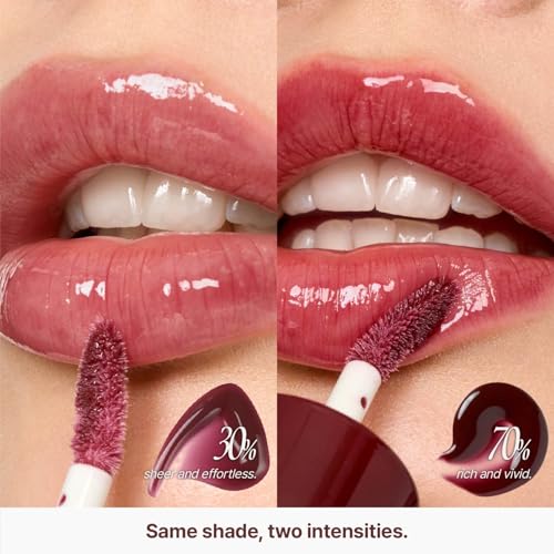 fwee 3D Voluming Gloss 70% (Rich) | High Shine, Non-Sticky Lip Gloss for Makeup | Long-Lasting, Moisturizing Gel Formula ? Dirty Cola 70% | 30% & 70% Pigment Options | 5.3g