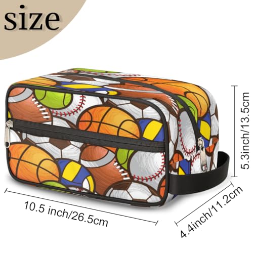 Sport Ball Travel Cosmetic Bag for Boy Men,Hanging Toiletry Bag,Waterproof Makeup Bag,Approved Hygiene Bag Shave Dopp Kit Organizer for Toiletries Shower Bathroom Carry-on Accessories Gifts