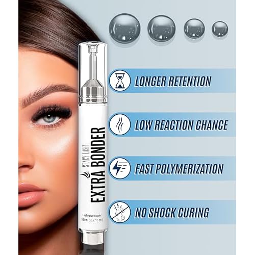 Extra Bonder for Lash Extensions 15ml + Gel Remover 15ml - Stacy Lash/Eyelash Extension Sealer/Reduces Lash Extension Glue Fumes/GBL Free/Lash Adhesive Dissolution time - 60 Sec/Pleasant Smell