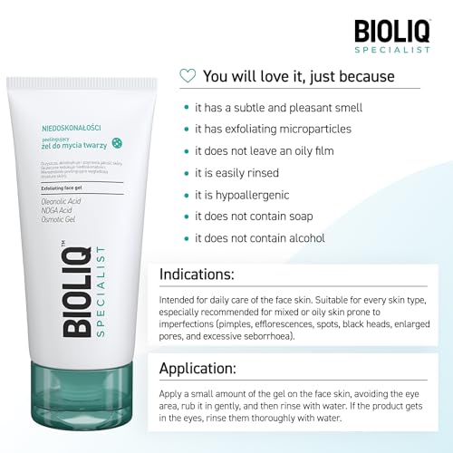 Bioliq - Specialist Exfoliating Face Gel - with Microparticles, Nourishing Extracts, and Gentle Exfoliation - Smooth, Refreshed Skin - 125ml