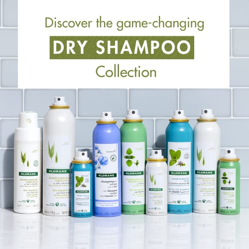 Klorane Dry Shampoo with Oat Milk - Eco-Friendly Non-Aerosol Formula - Vegan & Dermatologist Tested - Ultra-Gentle Powder Formula with Plant-Based Ingredients - Fully Recyclable Bottle - 1.7 oz.