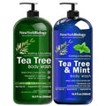 New York Biology Tea Tree Body Wash with Tea Tree Mint Body Wash for Men and Women - Helps Jock Itch & Itchy Skin, Nail Fungus, Athletes Foot, Eczema & Body Odor, Ringworms ? 16 Fl Oz