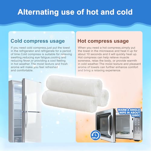 Moist Cotton Towel Bulk Moist Towelettes Individually Wrapped 8.7"x 8.7",White Towel Services,Refreshment Pre Moistened Towels Peach,Rose,Coconut and Unscented for Sport Party Spa(Pack of 20£©