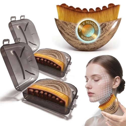 New Lymphatic Contour Face Brush, Face Brush For Lymphatic Drainage,Soft Facial Sculpting GuaSha Dry Tool£¬Face Contour Depuff Lift Tool For Anti-Puffiness & Detox, Fit The Skin Precisely £¨2 Pcs£©