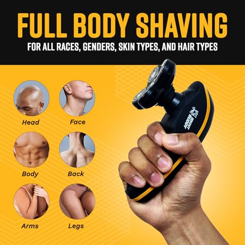 Replacement Shaver Head, Universal Rotary Wet & Dry 5-Blade Head for Coarse Hair, Skull, Face, Body, Arms, Legs, Back, Chest, 1 Unit, The Cut Buddy