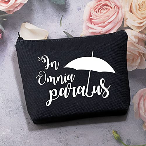 BDPWSS In Omnia Paratus Makeup Bag TV Show Inspired Cosmetic Bag For Fans Gift Friendship Gift (In Omnia paratus bl)