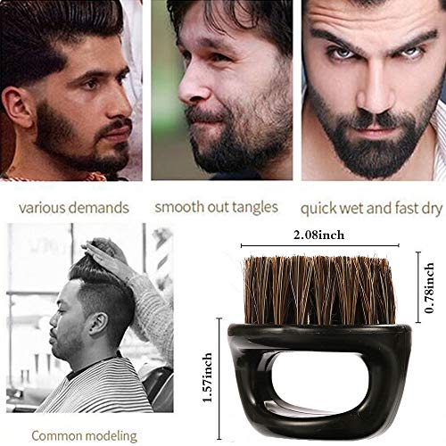 2-Pack Beard Brush for Men - Men's Beard Brush (Essential Tool For Professional Barbering & Grooming Services), Brush Neck Face Duster Brush for Hairdressing Salon Household