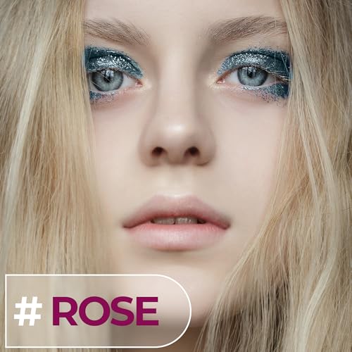 Profusion Cosmetics 20th Anniversary Pressed Eyeshadow Glitter Palette, Shimmering Bright with Unleashed Dazzle, Get a Flawless Eye Catching Look (Rose)