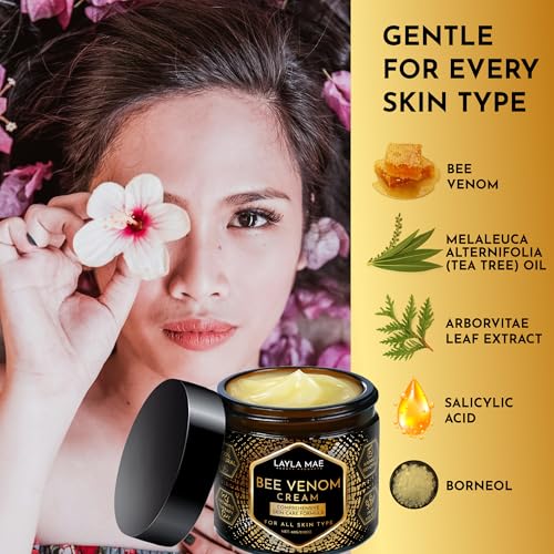 Layla Mae Bee Venom Skin Care Cream - Wrinkle Care Firming for Skin Elasticity Cream - Natural Care for Skin Imperfection