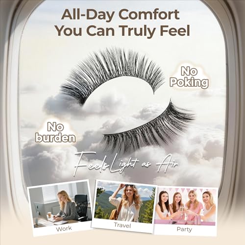 LASHVIEW Lash Clusters NM03 Cluster Lashes DIY Cluster Eyelash Extensions Mega Volume Reusable Individual Lashes Cluster Volume Look Super Thin Band & Soft(D-10-16mix)