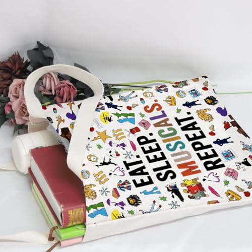 POFULL Musical Acting Gift Musical Theatre Gift Eat Sleep Musicals Cosmetic Bag