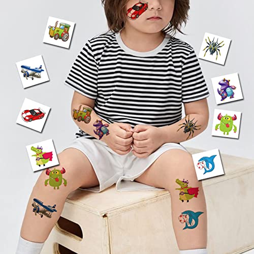 204 PCS Individually Wrapped Temporary Tattoos for Kids - Fun Tattoos for Boys Girls Birthday Party Favors Goodie Bag Fillers