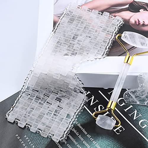 ideayard Crystal Eye Mask - Cooling Jade & 100% Clear Quartz Soothe Stone Mask