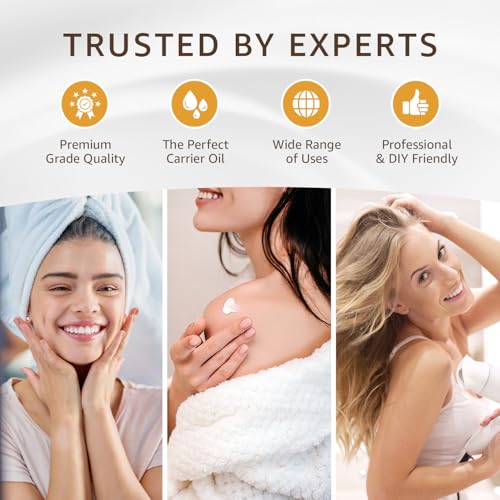 ORGANIC RICE BRAN OIL (16 oz) Premium Cold Pressed Unrefined | 100% Pure Rice Bran Oil for Skin, Face, Hair, Soap Making | Carrier for Essential Oils | Available in Bulk | 16 FL OZ