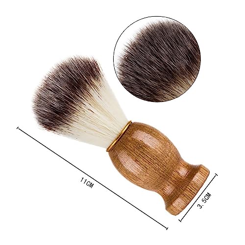 Mens Shaving Cream Brush Wet Shave Brush Facial Hair Brush Hair Shaving Brush with Wood Handle Gifts for Men Professional Hair Salon Tools