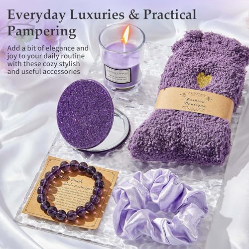 Advent Calendar 2026 Adult Women -24 Days of Christmas Advent Calendar for Mom, Wife, Girlfriend, Sister, Her - Lavender Spa Gifts Basket Set Includes Coffee Mugs, Scented Candle, Bath Salt, Soap