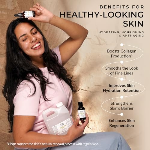 Squalane Oil - 100% Pure & Natural Plant Derived Facial Oil 2 Fl Oz - Cold Pressed and Unrefined Premium Grade Multipurpose Moisturizing Oil for Skin and Hair (Pack of 2)