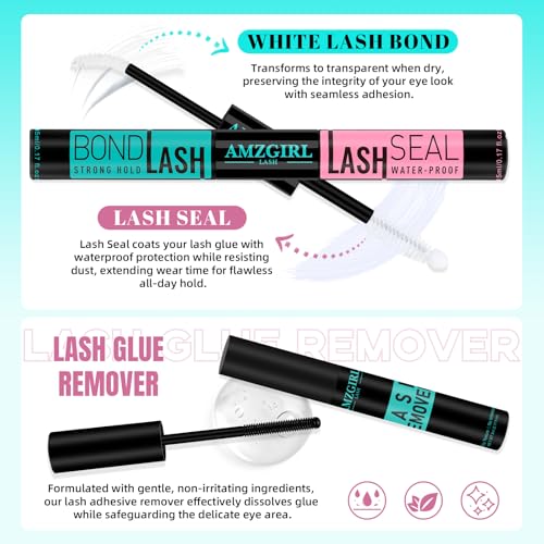 Lash Clusters Kit 128PCS Left & Right Lashes Cluster Kit with Wide Band Eyelash Clusters,White Eyelash Bond and Seal,Lash Remover and Tweezer for Cluster Eyelash Extensions(Daisy,D-12mm)