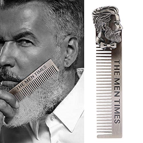 Mini Beard Comb Stainless Steel Beard Comb Portable Beard Comb Mustache Comb Steel Beard Combs For Hair Salon And Household