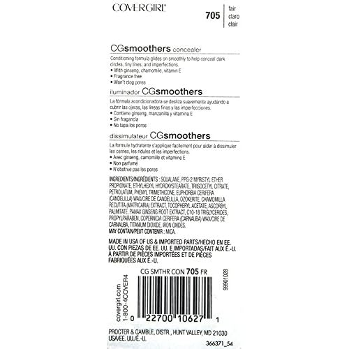 CoverGirl Smoothers Concealer, Fair [705], 0.14 oz (Pack of 2)