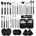 Makeup Brushes 32 Pcs Makeup Kit, Travel makeup brush set, Portable makeup brush set£¬Multi-functional Makeup Tool Set with Makeup Brush Foundation Brush Make up Brushes Set (LH32, Count, 32)