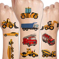 Cars and Trucks Tattoos for Kids - 14 Sheets Cars Construction Tractor Temporary Tattoos for Boys Birthday Party Favors Goodie Bag Fillers