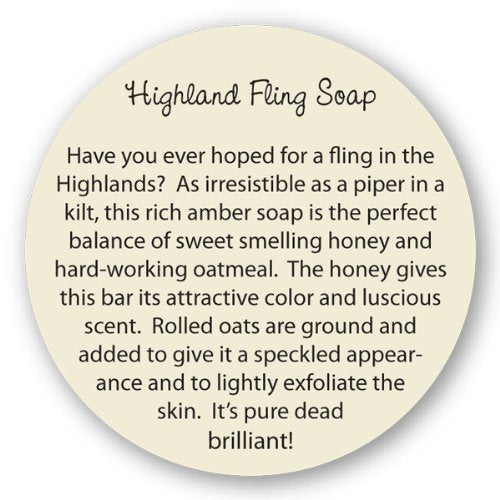 Seattle Sundries Sweet Honey & Oatmeal Soap for Women & Men - 1 (4oz) Exfoliating All-Natural Bar Soap in a Reusable Travel Tin - Highlander Theme Gift