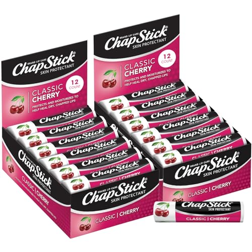 ChapStick Bulk Cherry Lip Balm 24-Count ??Fruity & Sweet Lip Moisturizer for Dry Lips, 0.15 Ea
