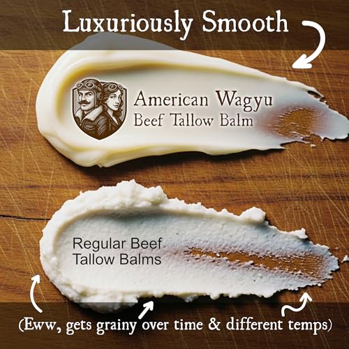 Bush Pilot Wagyu Beef Tallow Balm for Face, Body and Bush - Handmade in Alaska USA, Small Batch Moisturizer with Honey, Beeswax, Shea Butter - Non-Greasy, Fast Absorbing for Men & Women