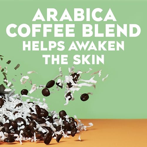 OGX Smoothing + Coconut Coffee Exfoliating Body Scrub with Arabica Coffee & Coconut Oil, Moisturizing Body Wash for Dry Skin, Paraben-Free with Sulfate-Free Surfactants, 19.5 Fl Oz (Pack of 2)