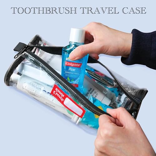 Rough Enough Clear Travel Toiletry Bag for Women Leakproof Cosmetic Makeup Organizer for Toiletries Traveling Essentials