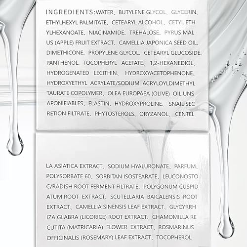 aobenz Snail Mucin Moisturizer - Snail Mucin 68%, Niacinamide 2%, Hyaluronic Acid | Firming & Hydrating Night Cream for Face, Neck | Anti Wrinkle, Tightening, Repair |For All Skin Types, 1.76FL(2PCS)