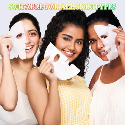10PCS Hydrating Face Masks,Moisturizing Facial Masks for Women and Men,Fruit Overnight Facial Sheet Mask,Lightweight and Non-greasy Face Sheet Mask for All Skin Type 11