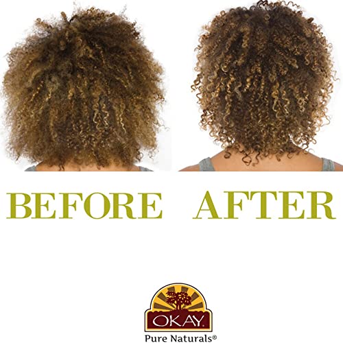 OKAY | Argan Leave In Conditioner | For All Hair Types & Textures | Restore, Hydrate & Smooth Hair | With Coconut, Almond, & Aloe Vera | Free Of Parabens, Silicones, Sulfates | 8 Oz