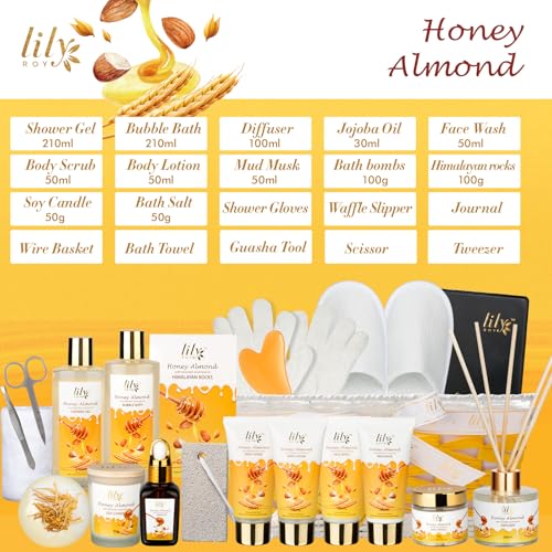 Mothers Day Gifts for Women - 21Piece Luxury Bath and Body Gift Basket Set for Women Men Spa Gift Baskets Set Self Care Gift | Valentines Day, Birthday Gifts, Christmas Gift Sets for Her & Him