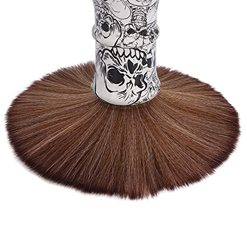 Barber Brush Neck Duster, Hair Shaving Brush Soft Nylon Broken Hair Shave Brush with Wooden Handle for Men