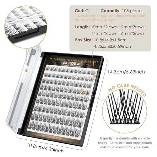 (Mix-and-Match, Endless Possibilities) SEEDEW 3 Pieces Combinations of DIY Lashes (Tweezer P02 + ABA + Natural)