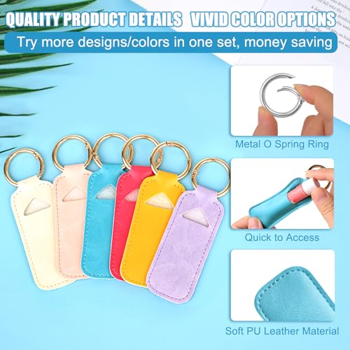 WK IEASON Lip Balm Holder for Chapstick Lipstick Sleeve Keychain,Small Christmas Gifts Stocking Stuffers for Teen Girls Women