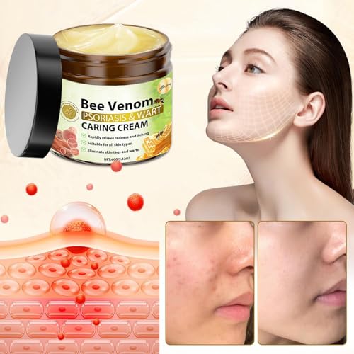 Bee Venom Skin Treatment Cream, Bee Venom Cream for Women and Men, Natural Bee Venom for All Skin Types, 2.12 OZ