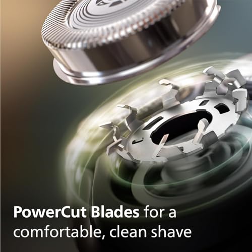 Philips Shaver for Men Series 3000 Rechargeable Wet/Dry Mens Electric Shavers Electric Razor for Men- Modern Steel Metallic