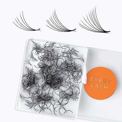 Eyesy Lash 500 Promade Fans - Volume Premade Lash Fans for Eyelash Extensions Pointy Base Handmade Loose Pre Made Eyelashes Middle Stem Soft and Lightweight (5D 0.07 D 12mm)