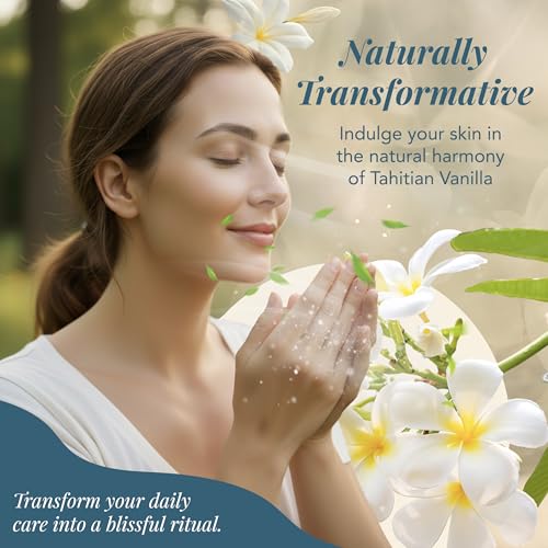 Saavy Naturals Deeply Hydrating Body Cream for Dry Skin ? Nourishing Shea Butter, Plant-Based & Sustainably Sourced ? Tahitian Vanilla ? 8.5 fl oz, 2 pack