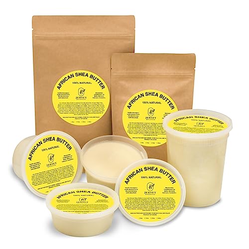 African Shea Butter Ivory Raw - 100% Pure - Unrefined Soft Creamy. For Dry and Cracked Skin. DIY Body Butter, Hair, and Face Treatment. (8 oz.)